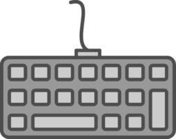 teclado relleno icono vector