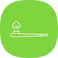 Smoking Pipe Line Curve Icon vector