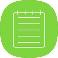 Note Line Curve Icon vector