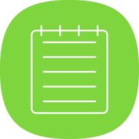 Note Line Curve Icon vector