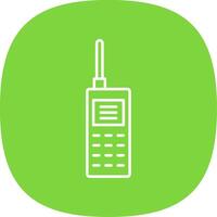 Walkie Talkie Line Curve Icon vector