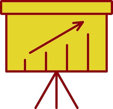 Presentation Line Two Color Icon vector