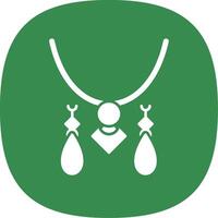 Jewelery Glyph Curve Icon vector