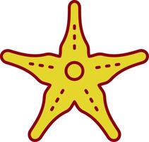 StarFish Line Two Color Icon vector