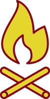 Fire Line Two Color Icon vector