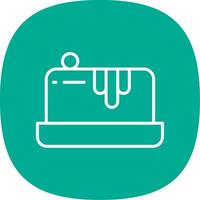 Butter Line Curve Icon vector