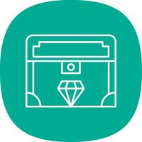 Valuable Line Curve Icon vector