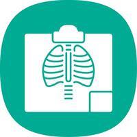 Radiology Glyph Curve Icon vector