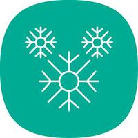 Snowflake Line Curve Icon vector