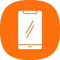 Mobile Phone Glyph Curve Icon vector