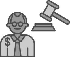 Judge Giving Order Fillay Icon vector