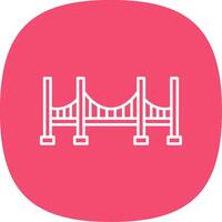 Bridge Line Curve Icon vector