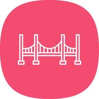 Bridge Line Curve Icon vector