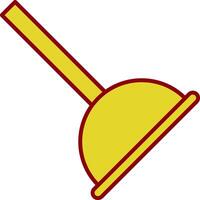 Plunger Line Two Color Icon vector