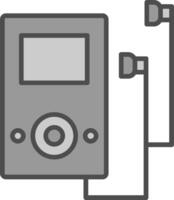 Music Player Fillay Icon vector