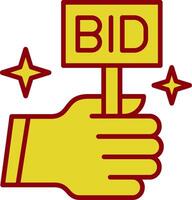 Bid Line Two Color Icon vector