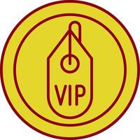 Vip Glyph Curve Icon vector