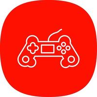 Game Controller Line Curve Icon vector