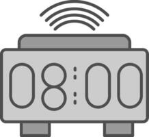 Smart Clock Fillay Icon vector