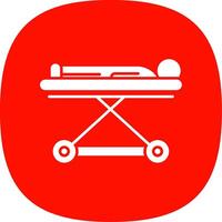 Stretcher Glyph Curve Icon vector