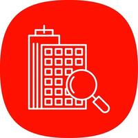 Search Apartment Line Curve Icon vector