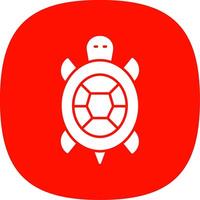 Tortuga glifo curva icono vector