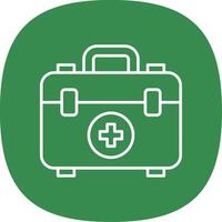 First Aid Box Line Curve Icon vector