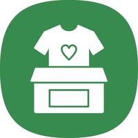 Clothes Donation Glyph Curve Icon vector