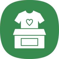 Clothes Donation Glyph Curve Icon vector