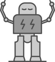 Robotics Fillay Icon vector