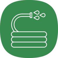 Water Hose Line Curve Icon vector