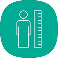 Height Line Curve Icon vector