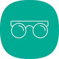 Vintage Glasses Line Curve Icon vector