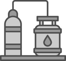 Oil Refinery Fillay Icon vector