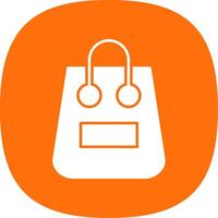 Shopping Bag Glyph Curve Icon vector
