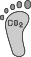 Carbon Footprint Fillay Icon vector