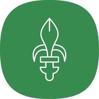 Fleur de lis Line Curve Icon vector