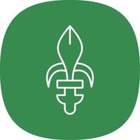 Fleur de lis Line Curve Icon vector