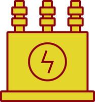 Power Transformer Line Two Color Icon vector
