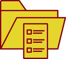 Archive Line Two Color Icon vector