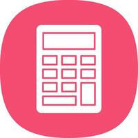 Calculator Glyph Curve Icon vector