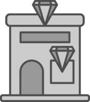 Jewelery Shop Fillay Icon vector