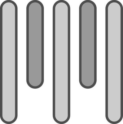 Vertical Align Top Line Two Color Icon