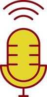Voice Assistant Line Circle Icon vector