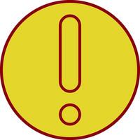 Exclamation Mark Line Two Color Icon vector