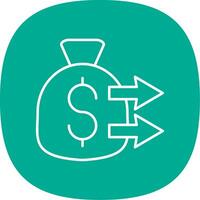 Immediate Line Curve Icon vector
