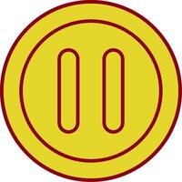 Pause Line Two Color Icon vector