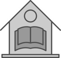 hogar colegio relleno icono vector