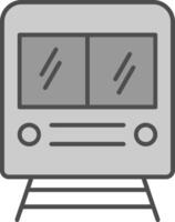 tren relleno icono vector