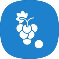 Grapes Glyph Curve Icon vector